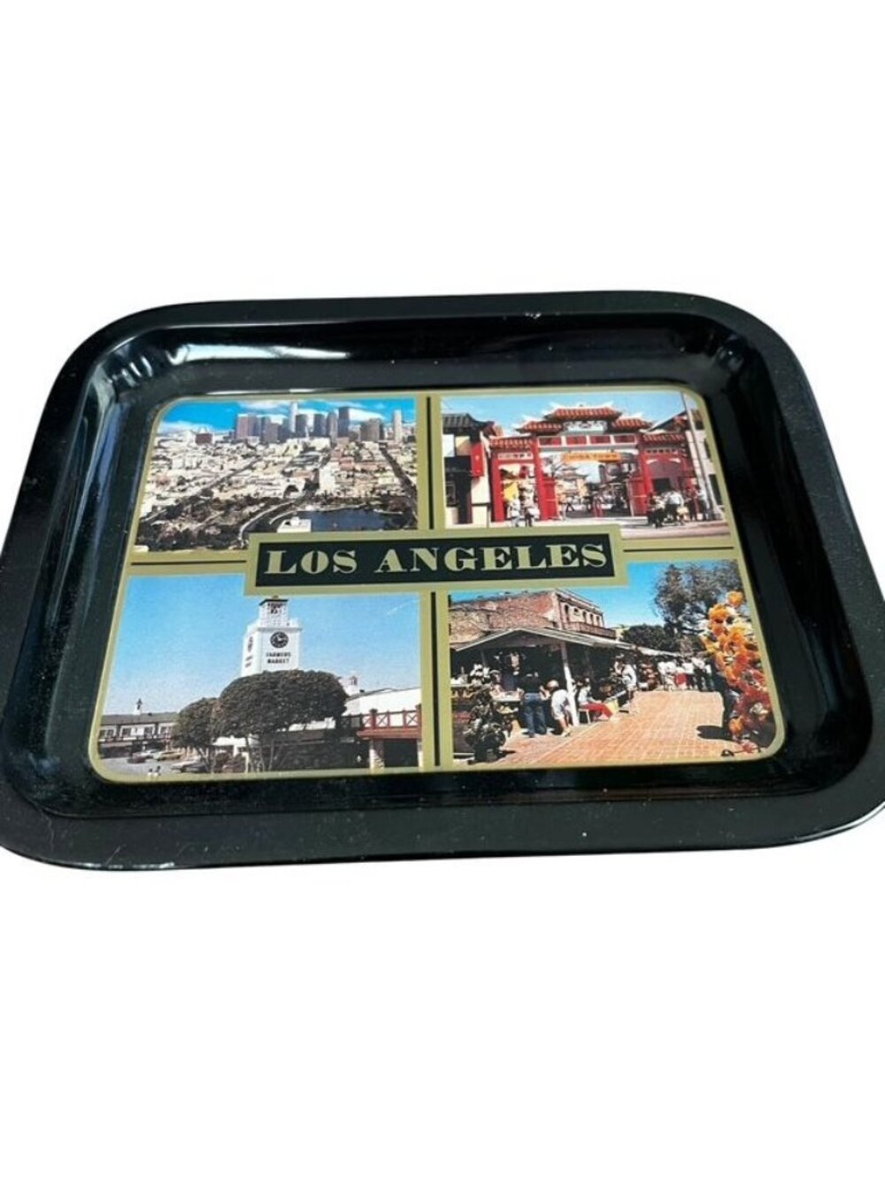 Vintage Los Angeles Souvenir Metal Tray